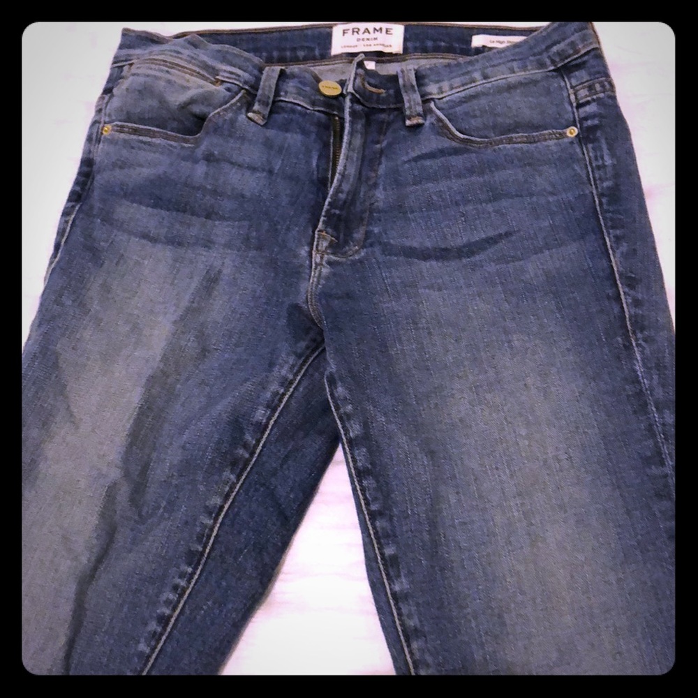 Frame Denim High-Waisted Skinny Jeans